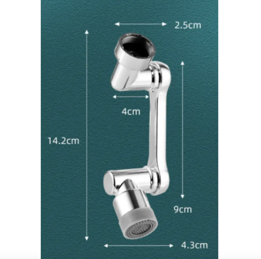 1080° Rotating Faucet Extender – Splash-Proof Aerator