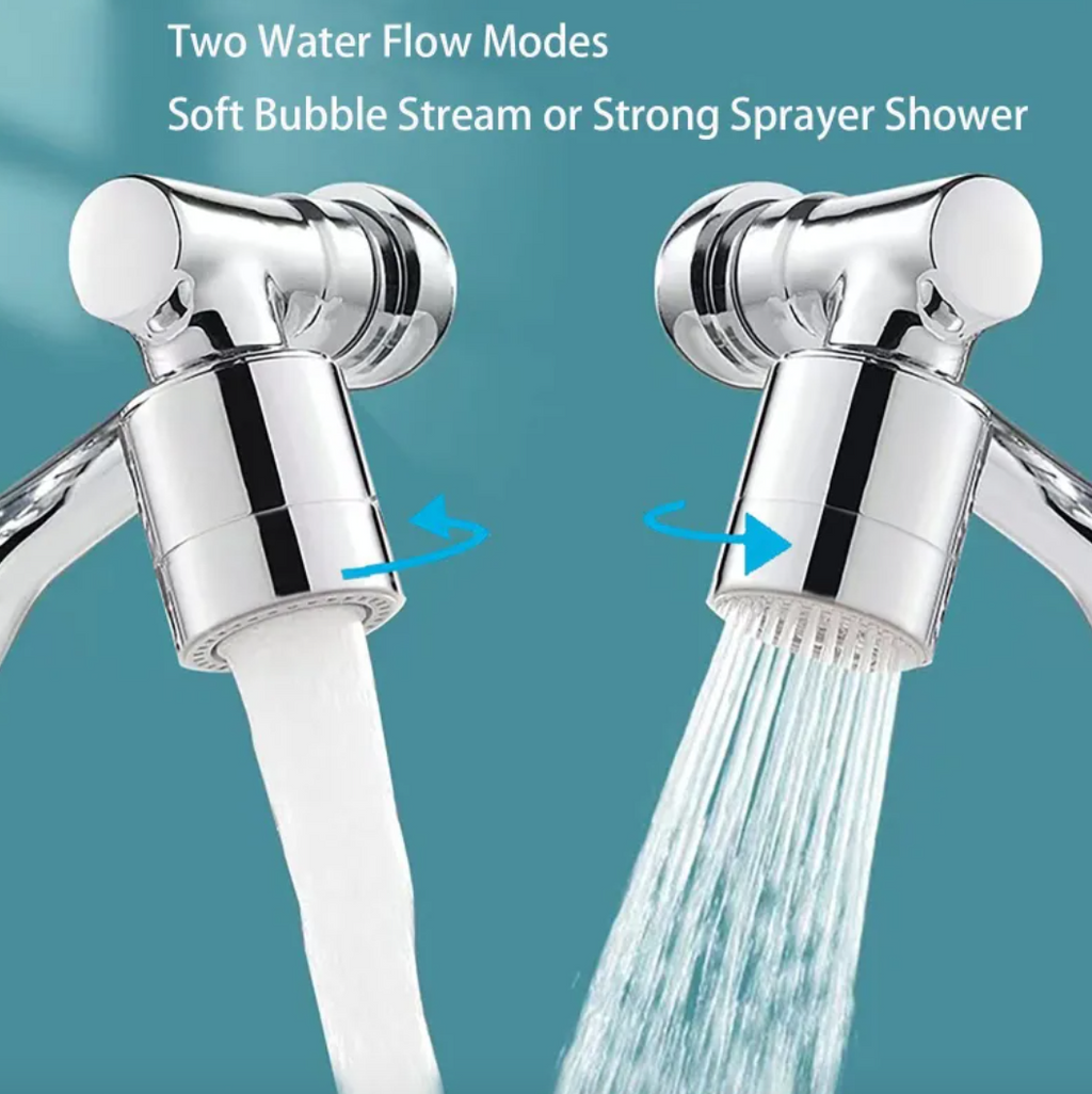 1080° Rotating Faucet Extender – Splash-Proof Aerator