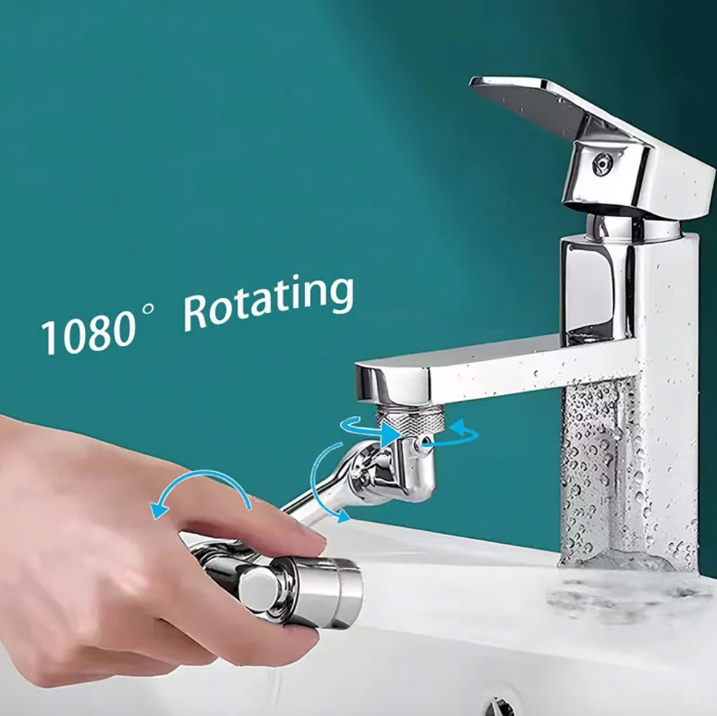 1080° Rotating Faucet Extender – Splash-Proof Aerator