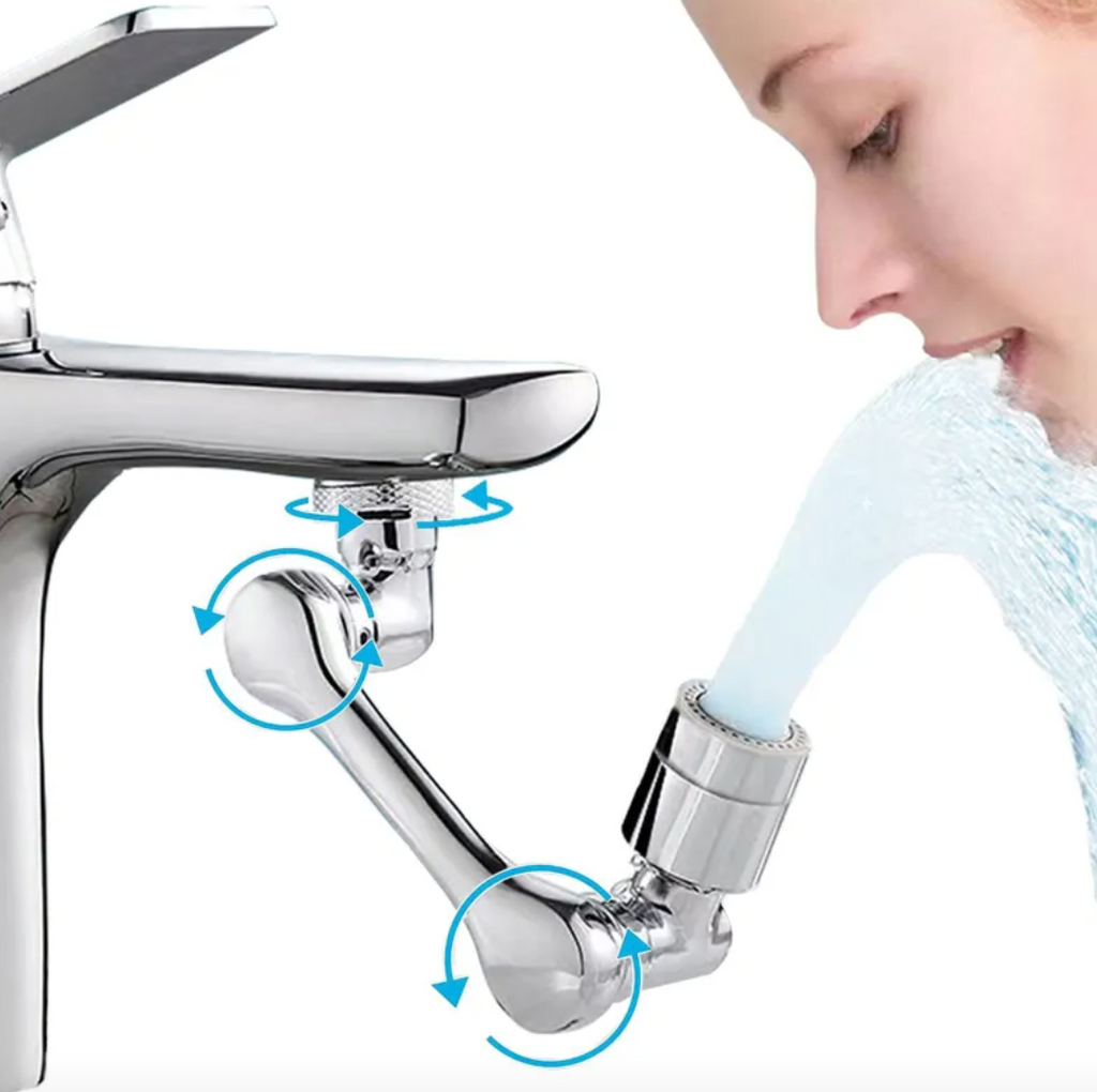 1080° Rotating Faucet Extender – Splash-Proof Aerator