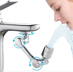 1080° Rotating Faucet Extender – Splash-Proof Aerator