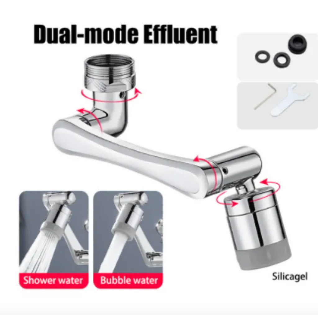 1080° Rotating Faucet Extender – Splash-Proof Aerator