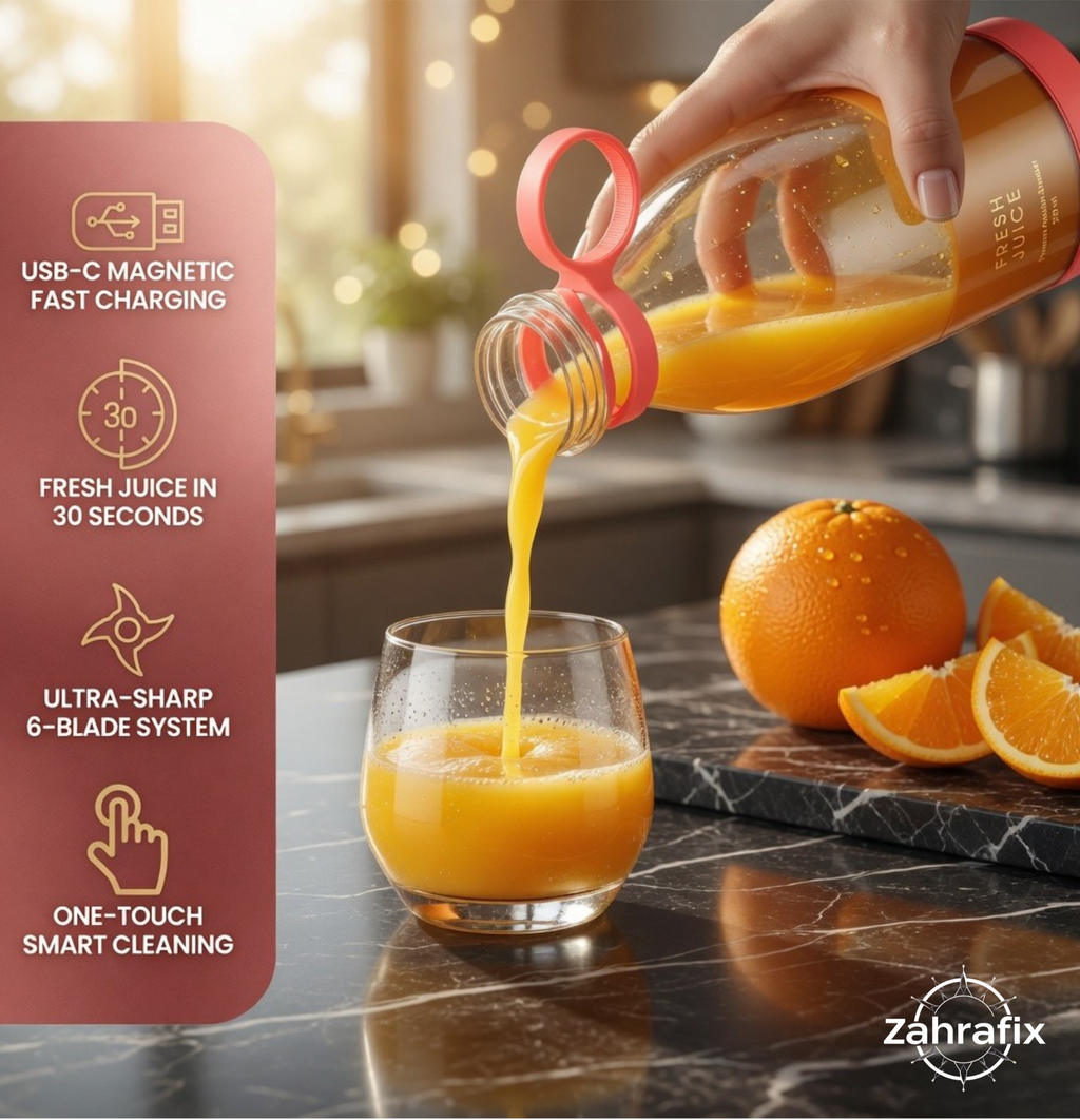 Portable USB Blender 4-Blade Personal Juicer